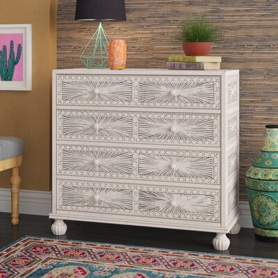 Stevens Traditional Hand Painted 4 Drawer Accent Chest - Image 0