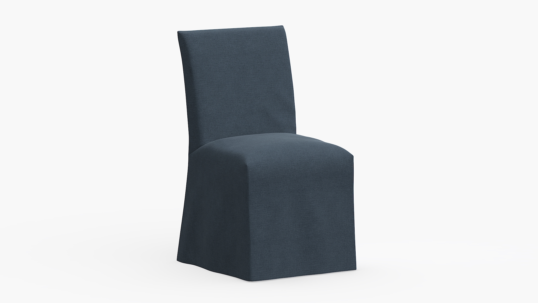 Slipcovered Dining Chair, Navy Everyday Linen - Image 0