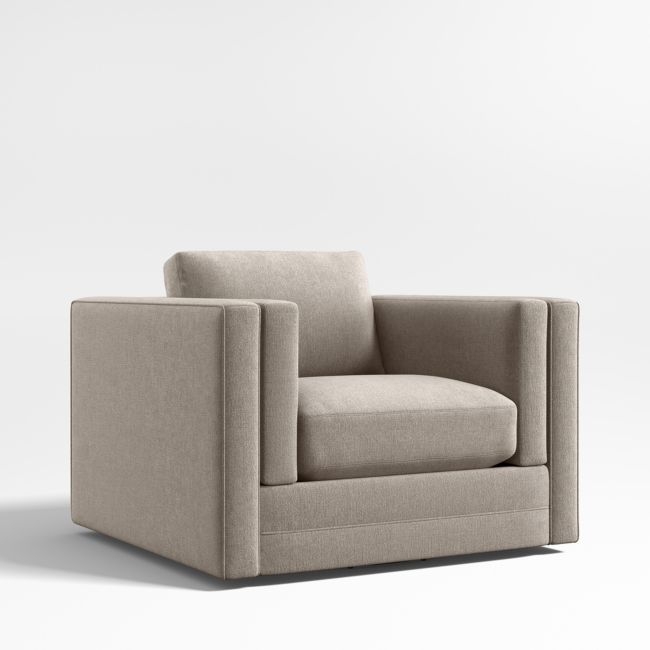 Lakeview 42" Upholstered Swivel Accent Chair - Image 0