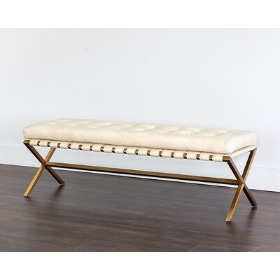 Daughtrey Faux Leather Bench - Image 0