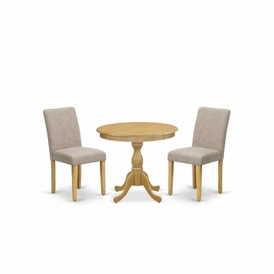 Delphine 2 - Person Rubberwood Solid Wood Dining Set - Image 0