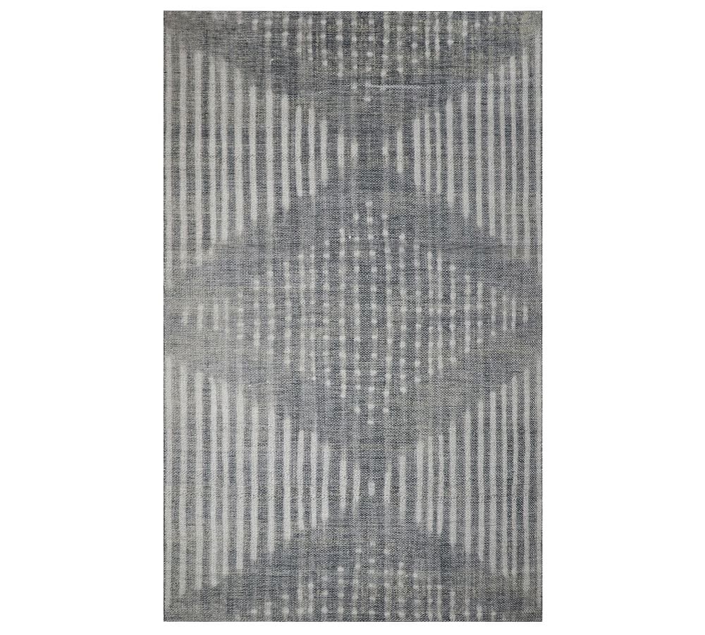 Shibori Eco-Friendly Indoor/Outdoor Rug, 6 x 9', Gray - Image 0