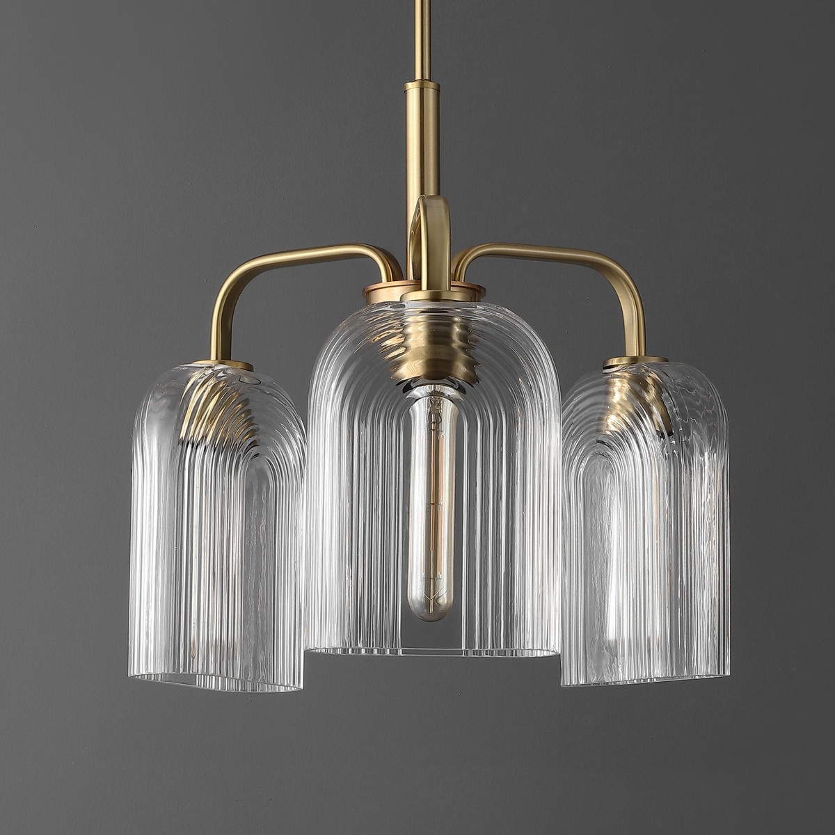 Romeyn 3Lt 21" Pendant - Brass - Safavieh - Image 3