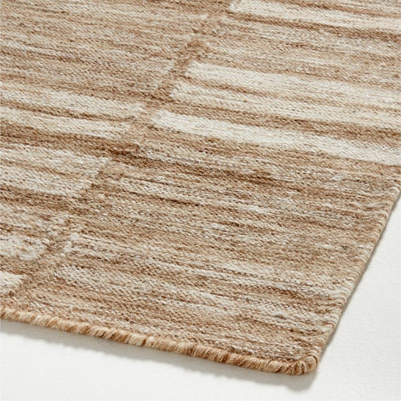 Carmel Wool Tan Area Rug 6'x9' - Image 1