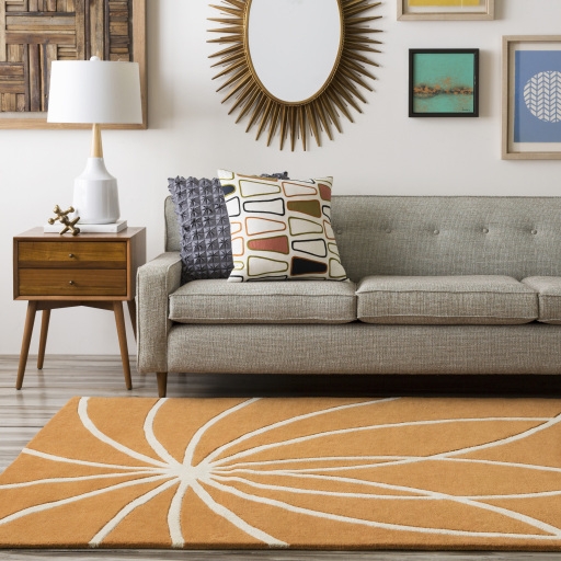 Forum Orange Indoor 9'9" x 9'9" Handmade Rug - Image 0