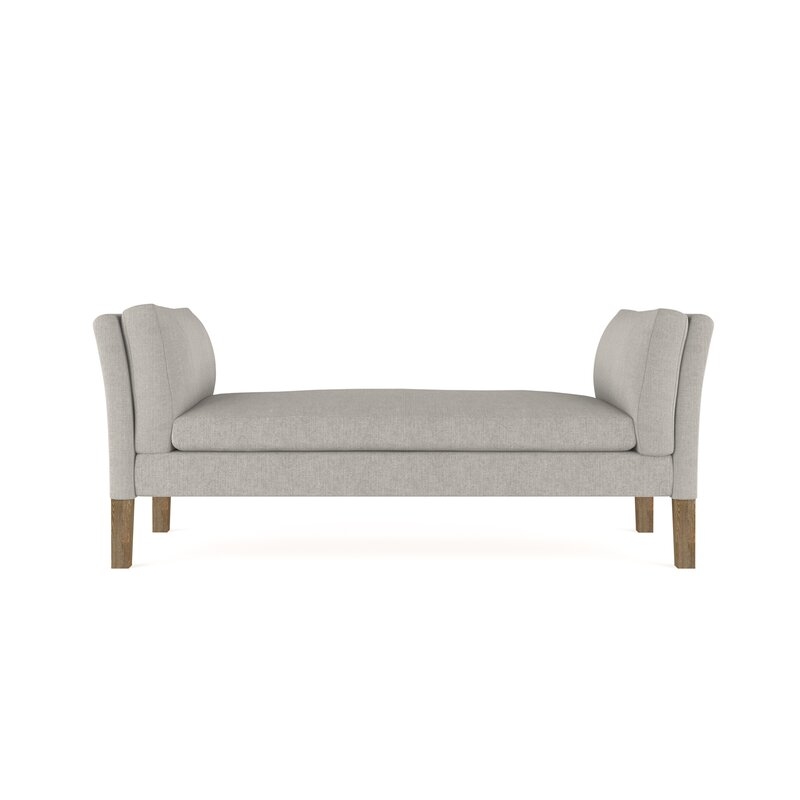 Tandem Arbor Union Velvet Upholstered Bench Upholstery: Slate Gray - Image 0