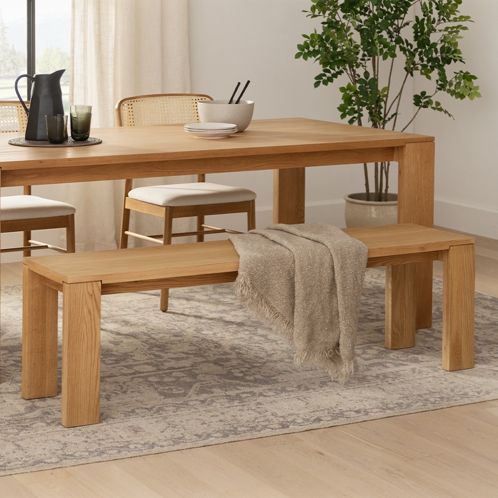 Dako 61" Bench - Natural Oak - Image 0