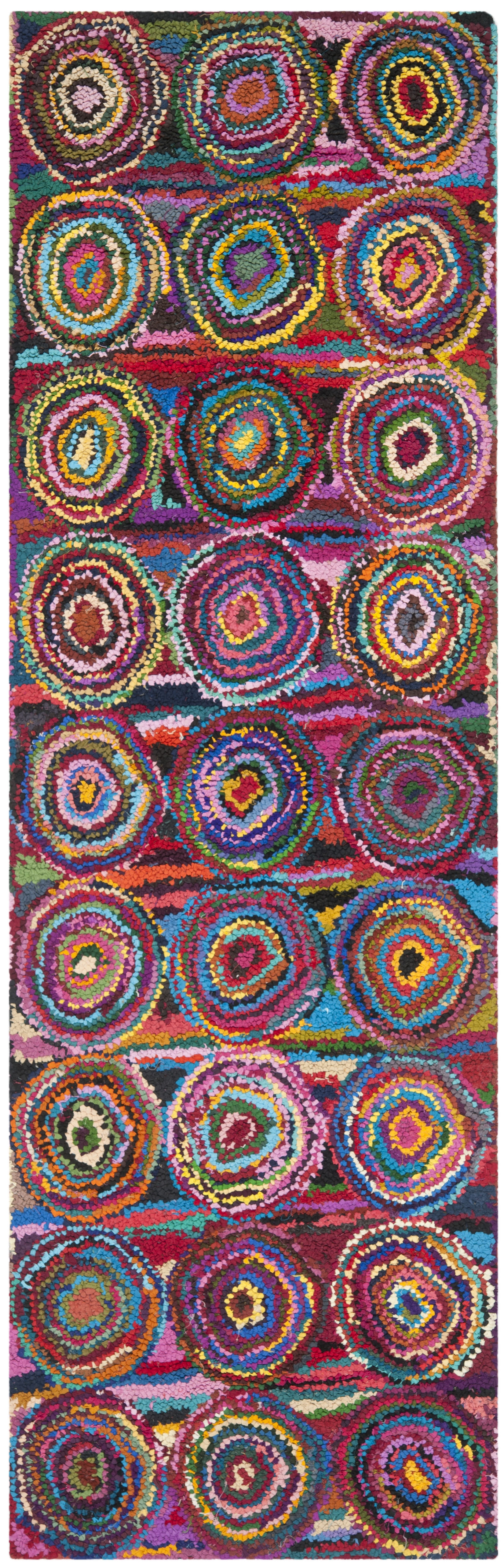 Arlo Home Hand Tufted Area Rug, NAN143A, Pink/Multi,  2' 3" X 10' - Image 0