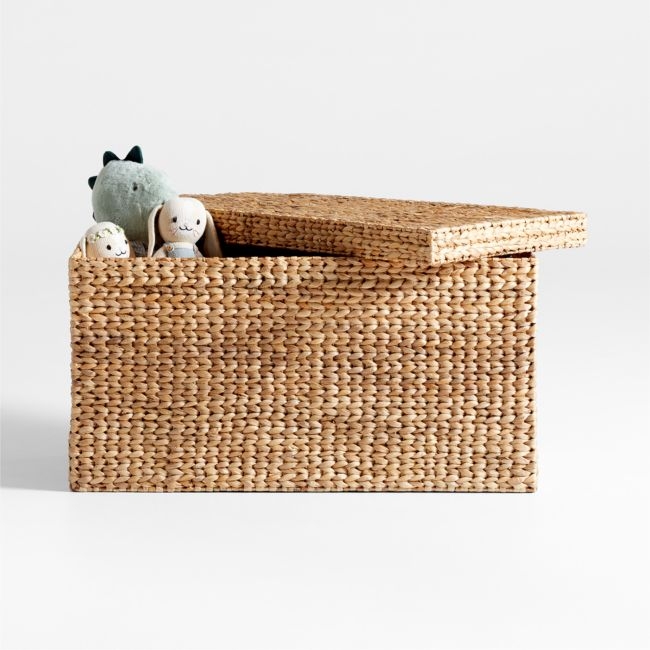 Wonderful Wicker Natural Woven Kids Toy Box with Lid - Image 0