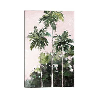 Palms Under A Pink Sky by Jane Slivka - Wrapped Canvas Gallery-Wrapped Canvas Giclée - Image 0