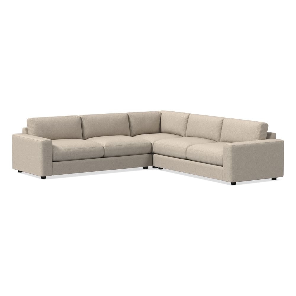 Urban 116" 3-Piece L-Shaped Sectional, Deco Weave, clay, Poly-Fill - Image 0