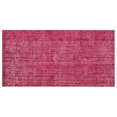 One-of-a-Kind Galliher Hand-Knotted 1960s Turkish Pink 4'5" x 8'8" Area Rug - Image 0