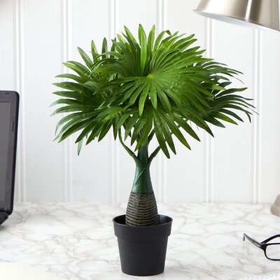 12.25" Artificial Palm Plant in Pot Liner - Image 0