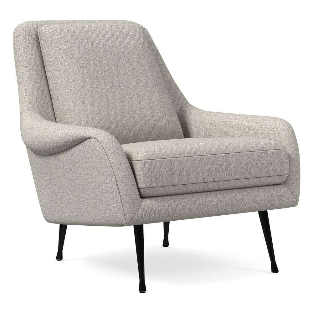 Lottie Chair, Poly, Twill, Dove, Dark Pewter - Image 0