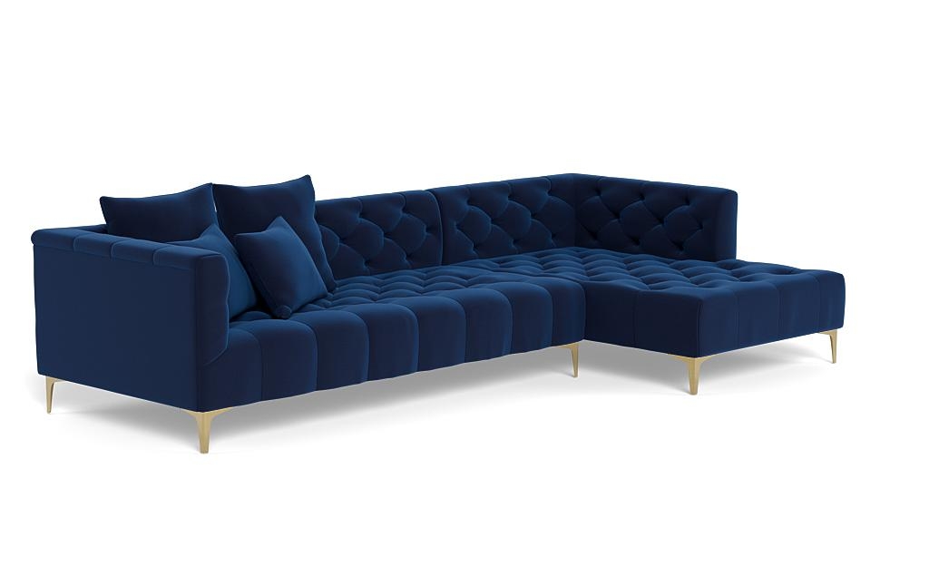 Ms. Chesterfield Sectional Sofa with Right Chaise by Apartment Therapy - Image 1