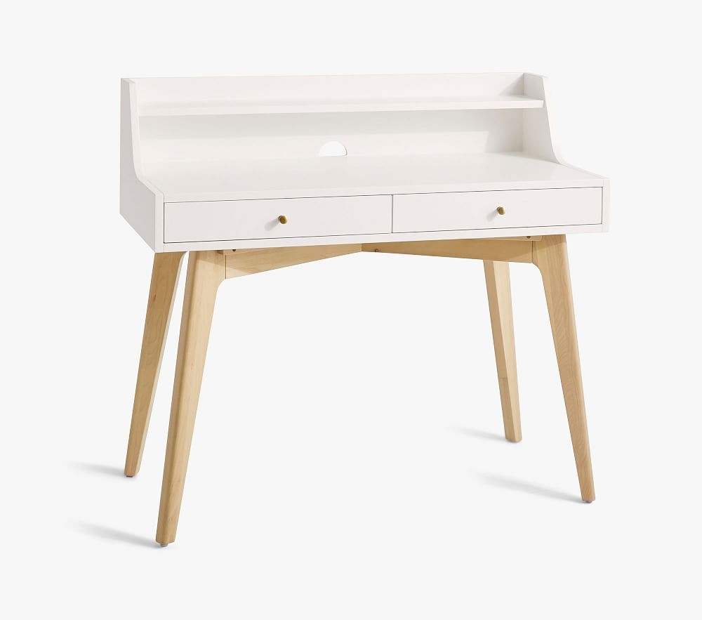 Sloan Desk, Simply White/Natural, UPS - Image 0