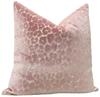 Leopard Cut Velvet Pillow Cover, Pink Peony, 18" x 18" - Image 1