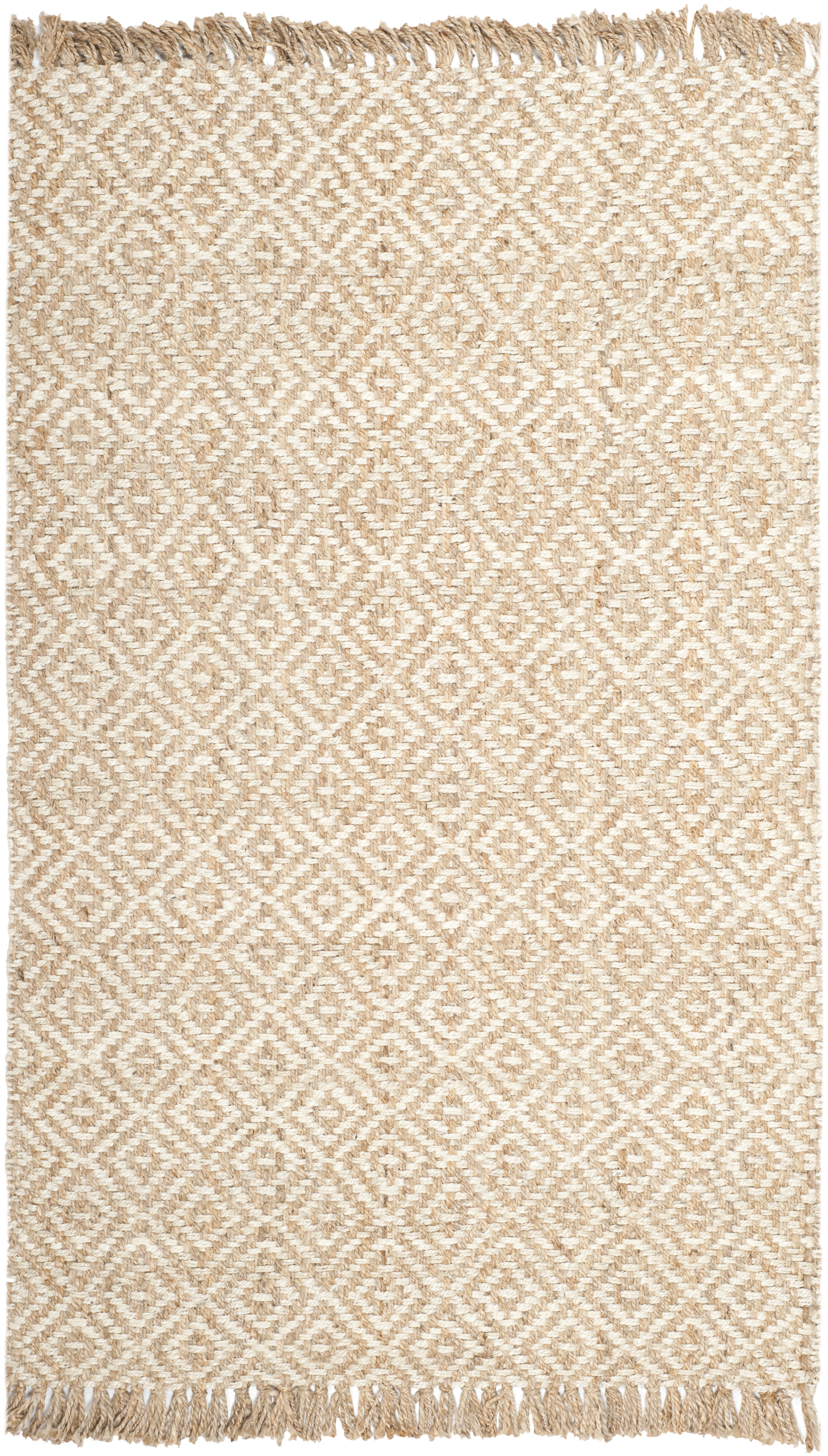 Arlo Home Hand Woven Area Rug, NF450A, Natural/Ivory,  6' X 9' - Image 0