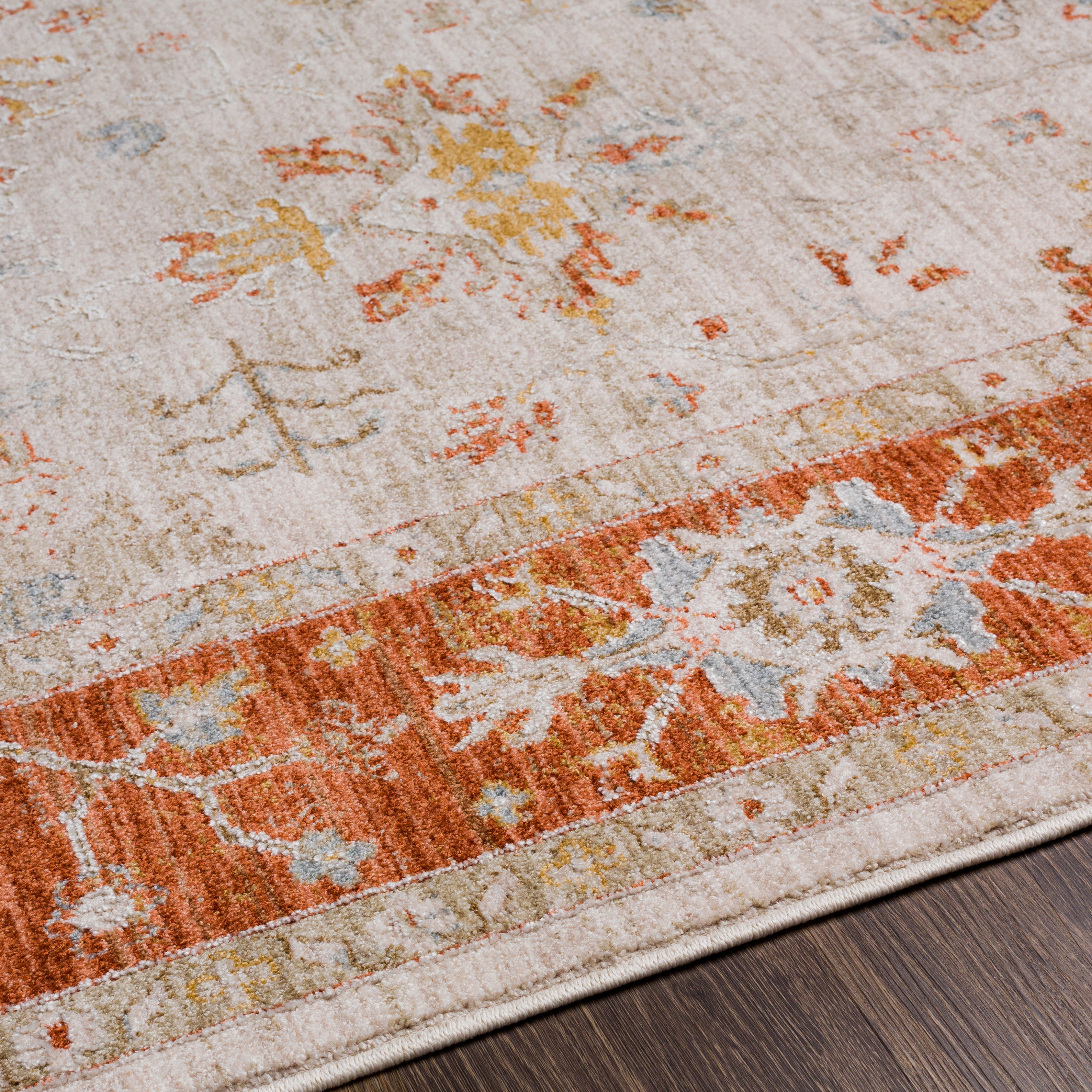 Avant Garde Beige Indoor 5'3" x 5'3" Machine Woven Rug - Image 2