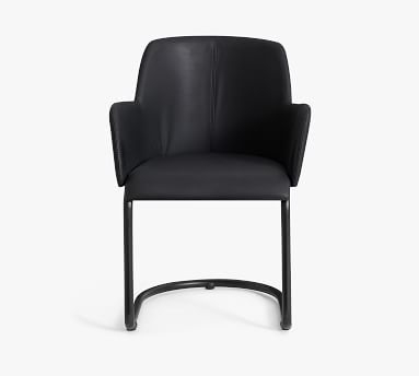 Craig Leather Desk Chair, Black - Image 5