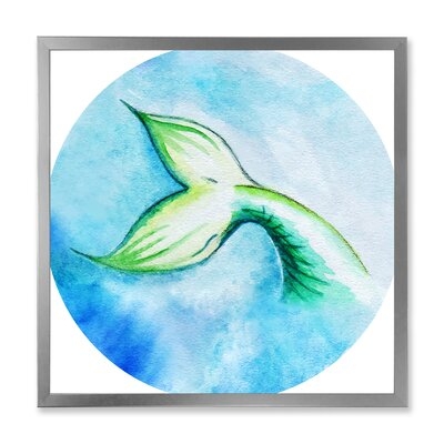 Mermaid Fish Tail - Nautical & Coastal Canvas Wall Art Print-FL35094 - Image 0