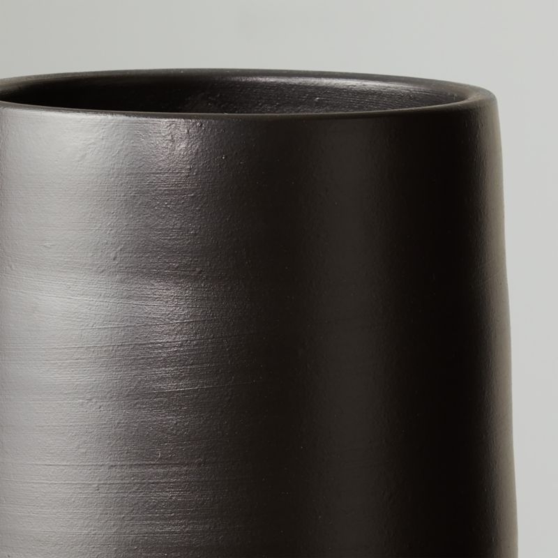 Rie Large Black Hand-Thrown Vase - Image 4
