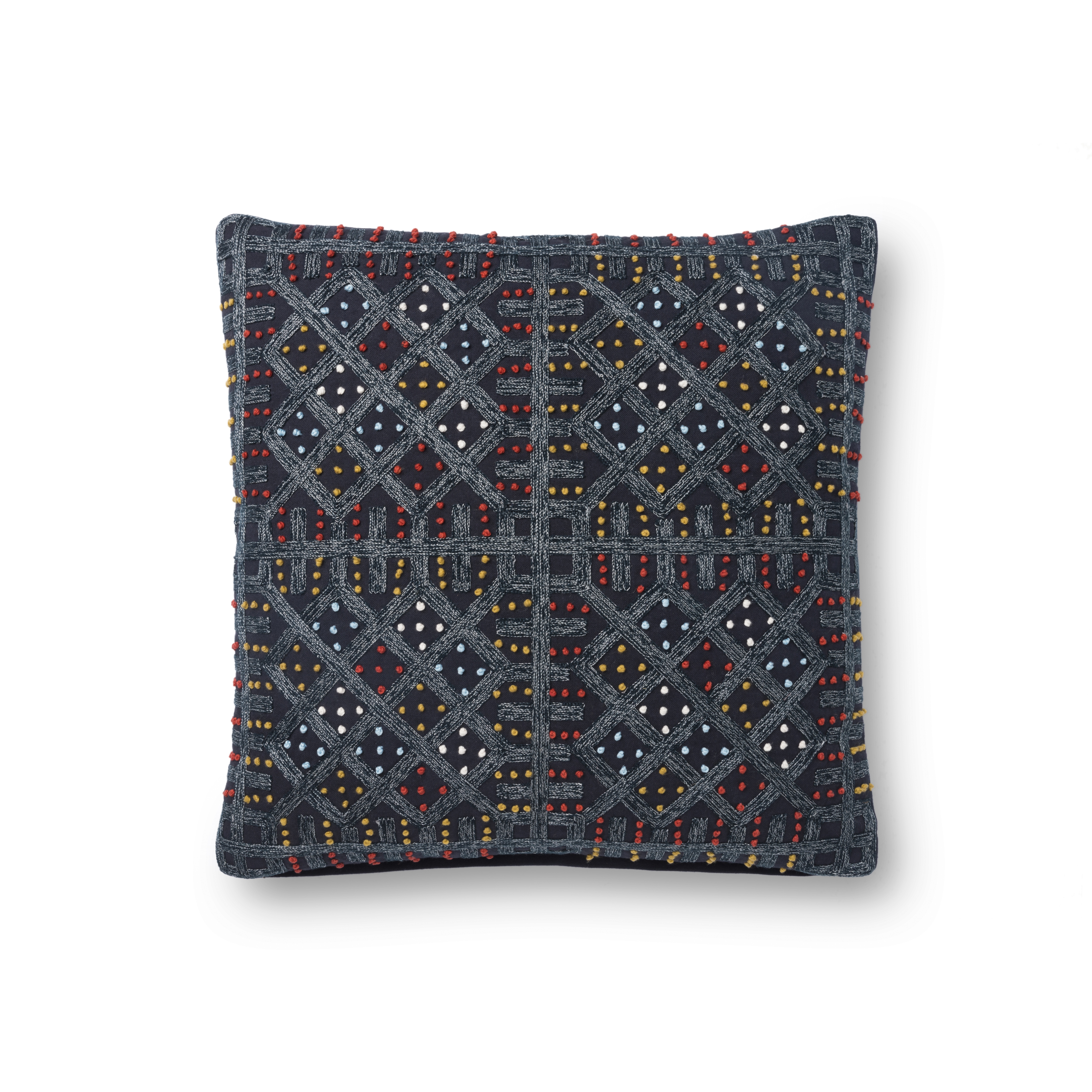 Justina Blakeney x Loloi PILLOWS P0841 Navy / Multi 18" x 18" Cover Only - Image 0