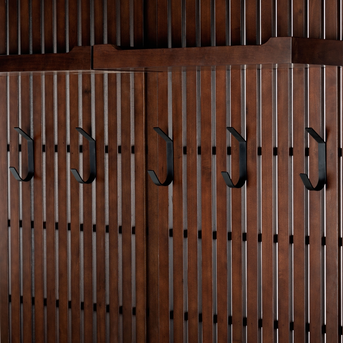 Petrabella Wood Hall Tree - Walnut/Black - Image 1