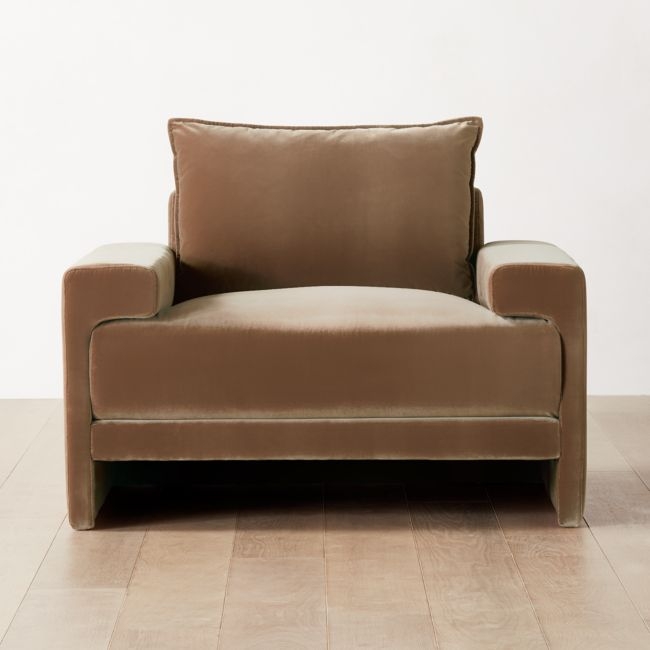 Camden Rye Velvet Chair - Image 1