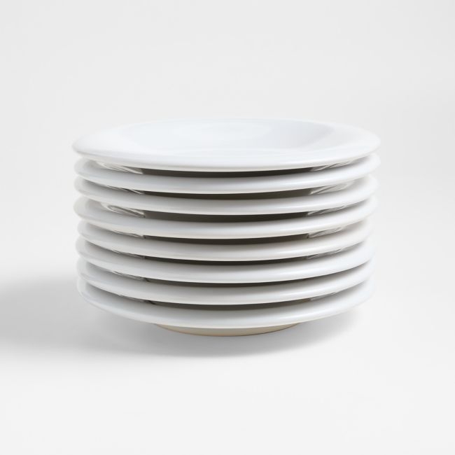 Caesna White Stoneware Salad Plates, Set of 8 - Image 0