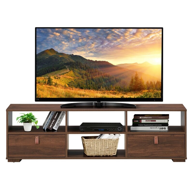 TV Stand for TVs up to 58", Walnut - Image 2