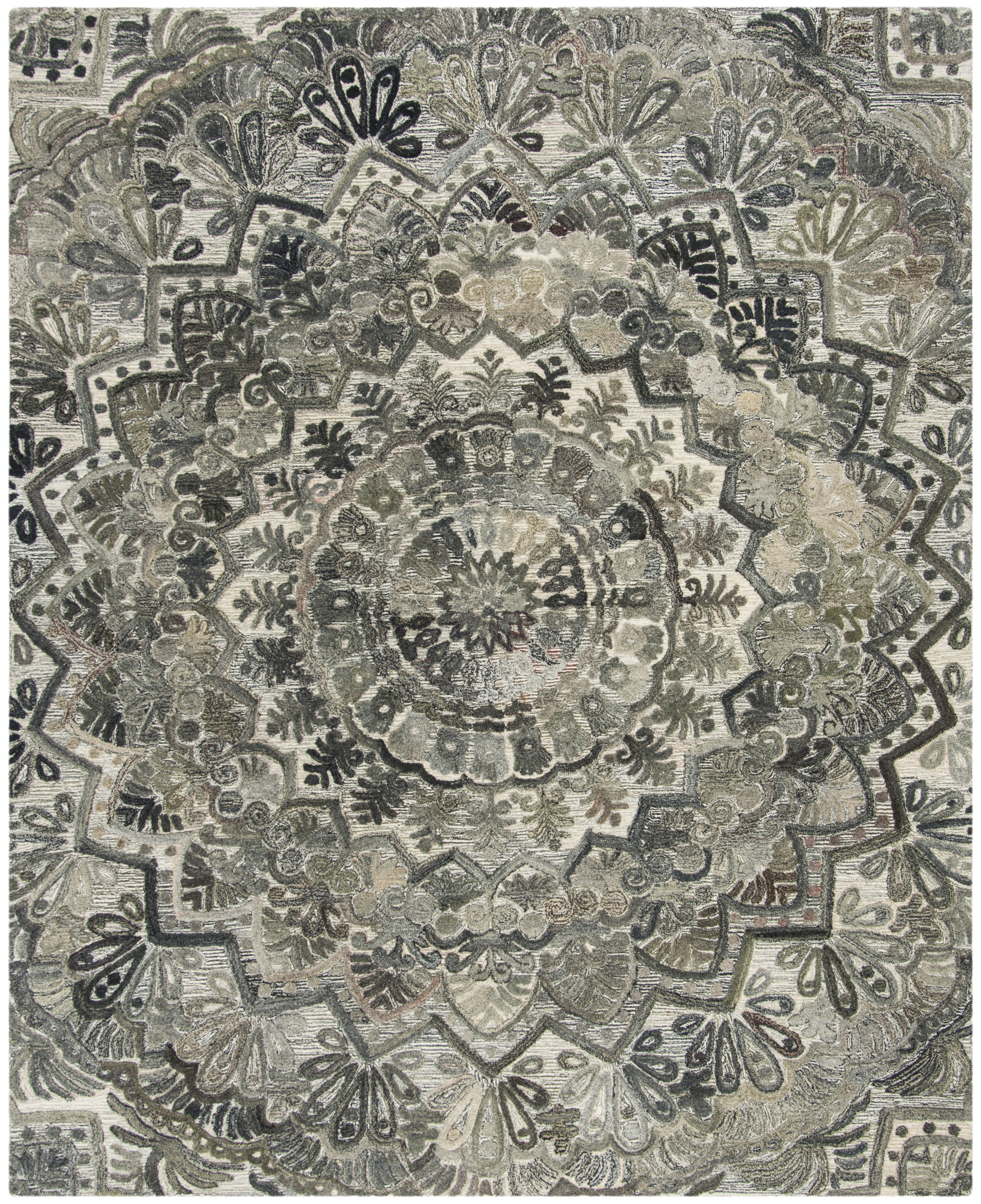 Arlo Home Hand Tufted Area Rug, MRQ110A, Grey/Multi,  10' X 14' - Image 0