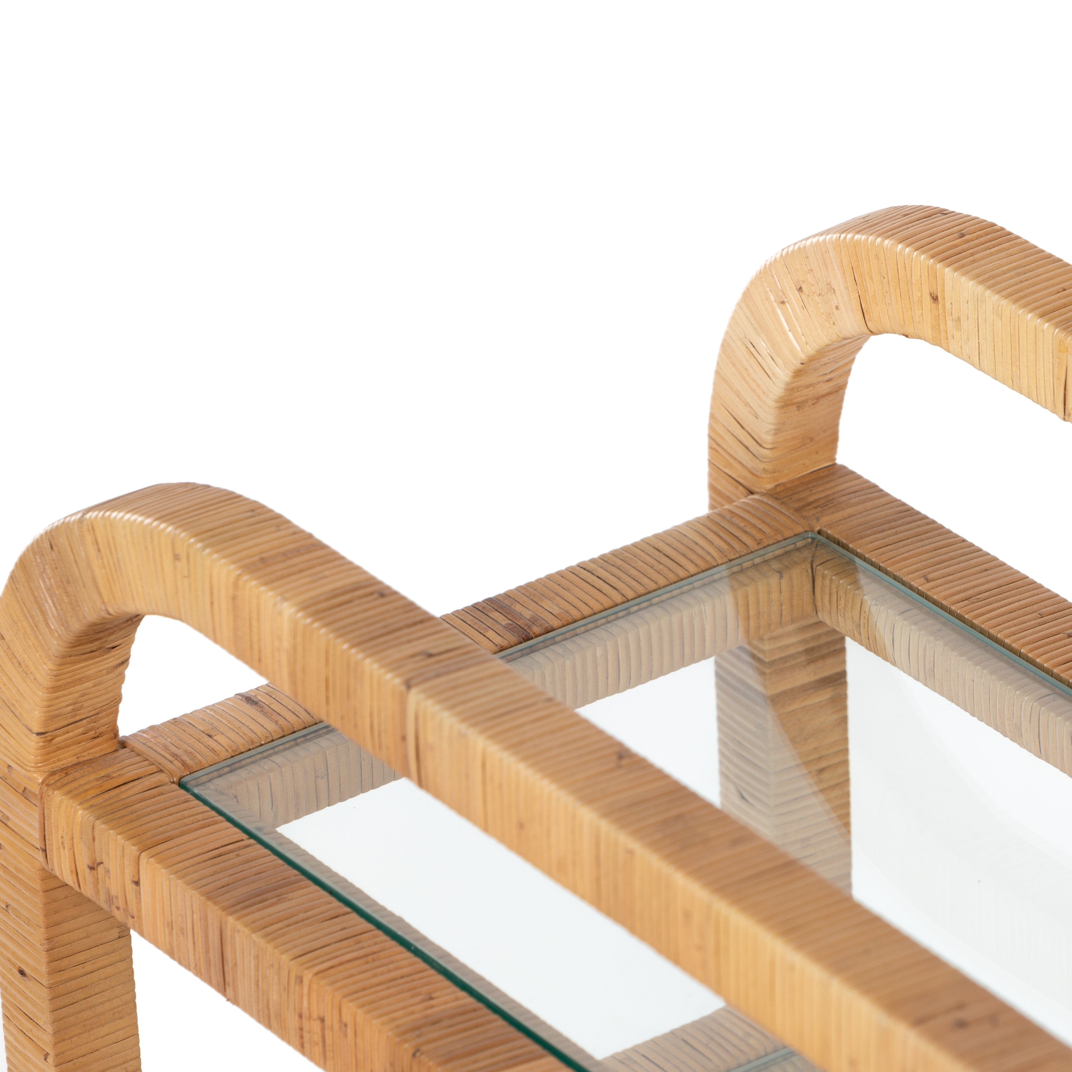 Dory Bar Cart - Wrapped Honey Rattan - Image 5