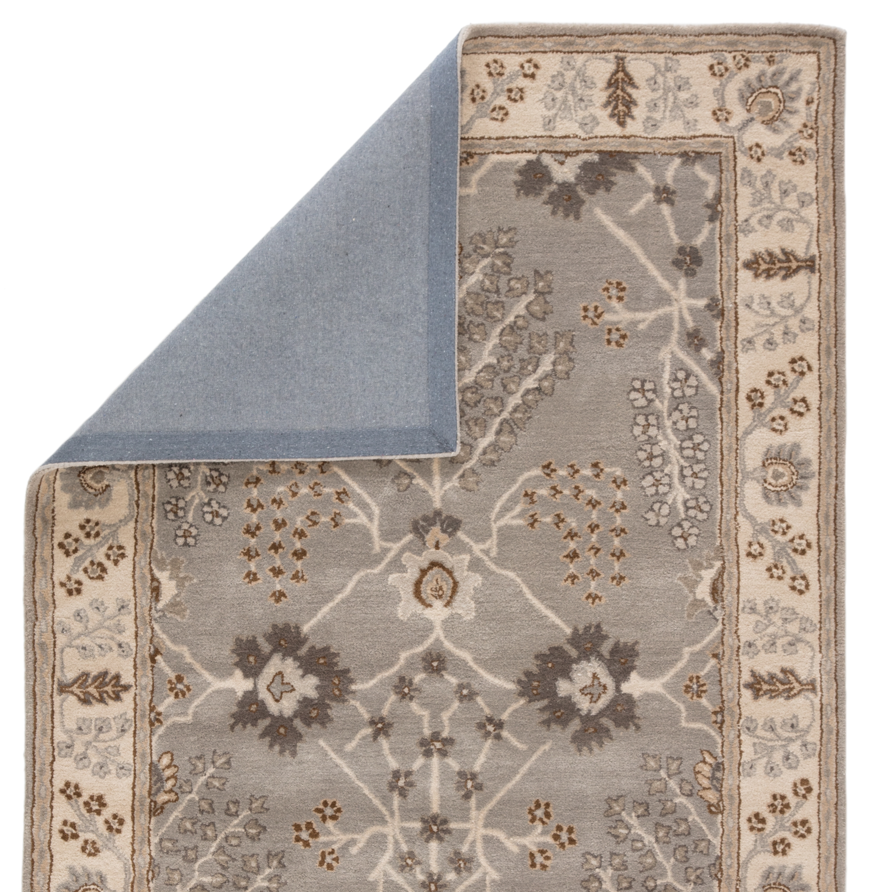 Chambery Handmade Floral Gray/ Beige Area Rug (8' X 10') - Image 2