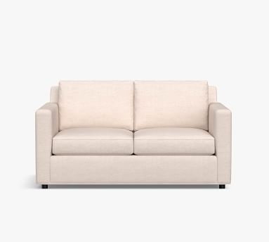 Sanford Square Arm Upholstered Sofa 74", Polyester Wrapped Cushions, Basketweave Slub Oatmeal - Image 1