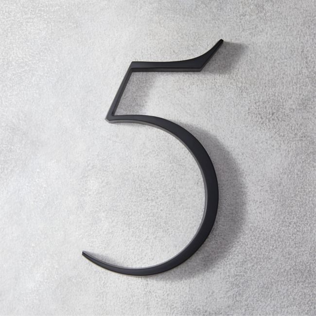 Heymland 6" Black House Number 5 - Image 0