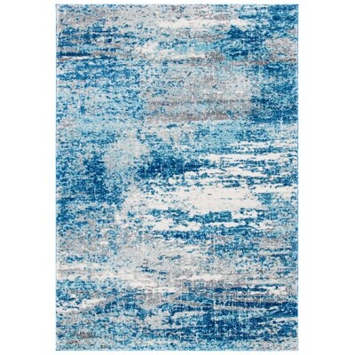 Ary Abstract Light Blue/Gray Area Rug - Image 0