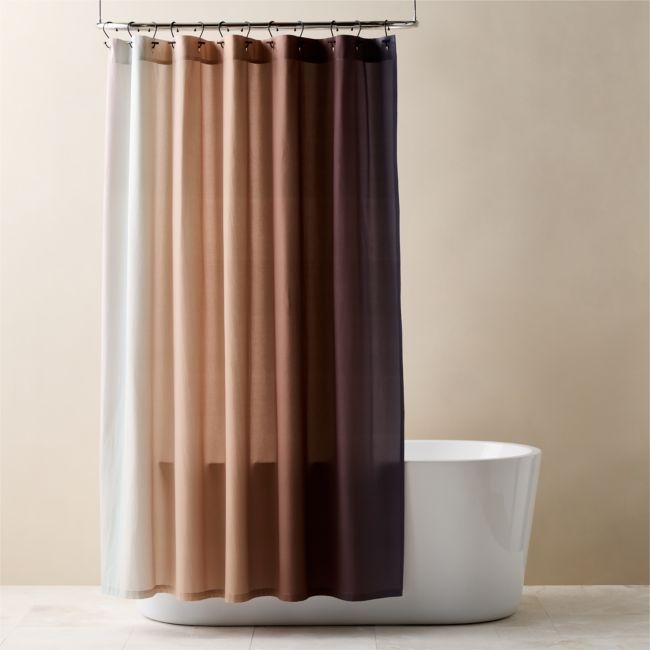 Ciel Organic Cotton Sateen Mauve Ombre Shower Curtain 72" - Image 0