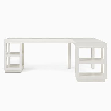We Parsons Collection We White Pack L Shaped Desk 2 Desktops And 2 Small Open File And 2 Legs - Image 2