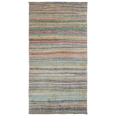 One-of-a-Kind Hand-Knotted 1960s Gray/Brown 4'8" x 8'5" Area Rug - Image 0