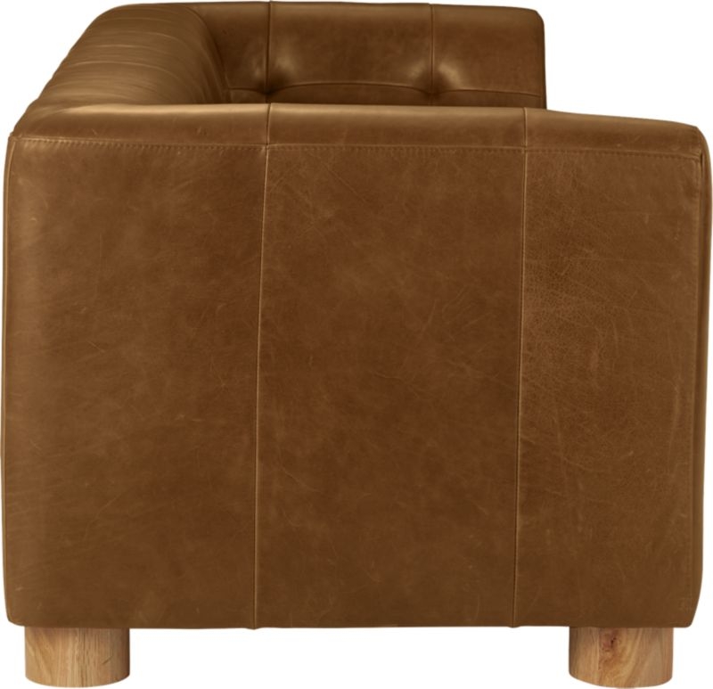 Kotka Tobacco Tufted Leather Sofa - Image 5