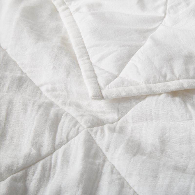 Supersoft Pampas Ivory Organic Cotton Gauze Kids Full/Queen Quilt - Image 2
