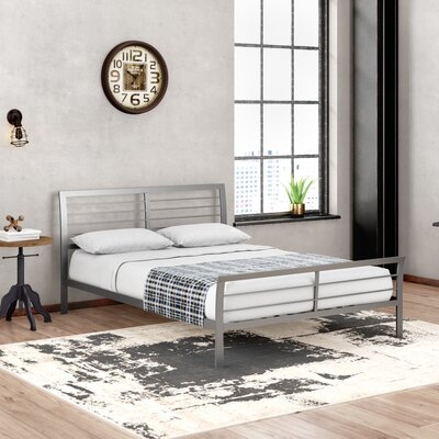 Mencia Transitional Style Metal Queen Platform Bed - Image 0