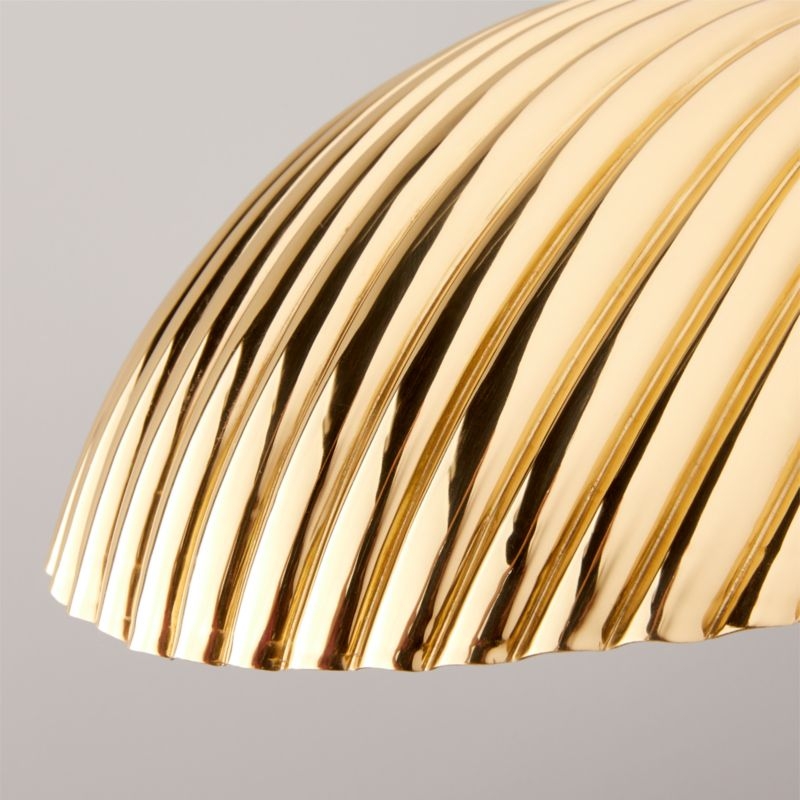 Crinkle Polished Brass Table Lamp - Image 2