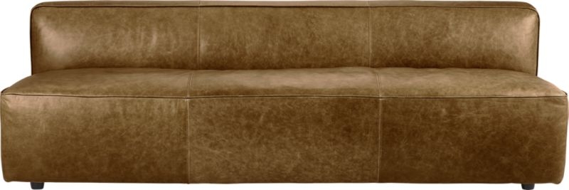 Lenyx Saddle Leather Armless Sofa - Image 1