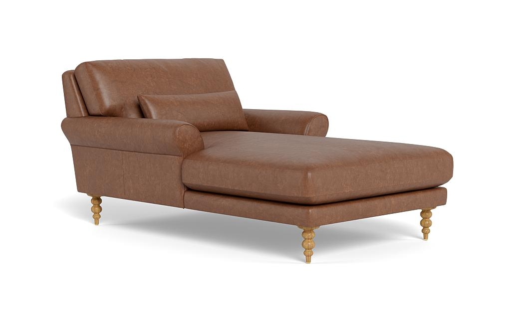 Maxwell Leather Chaise Lounge by Apartment Therapy - Image 1