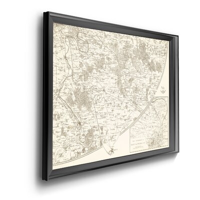 City Map of Chicago - Picture Frame Print on Canvas - Image 0