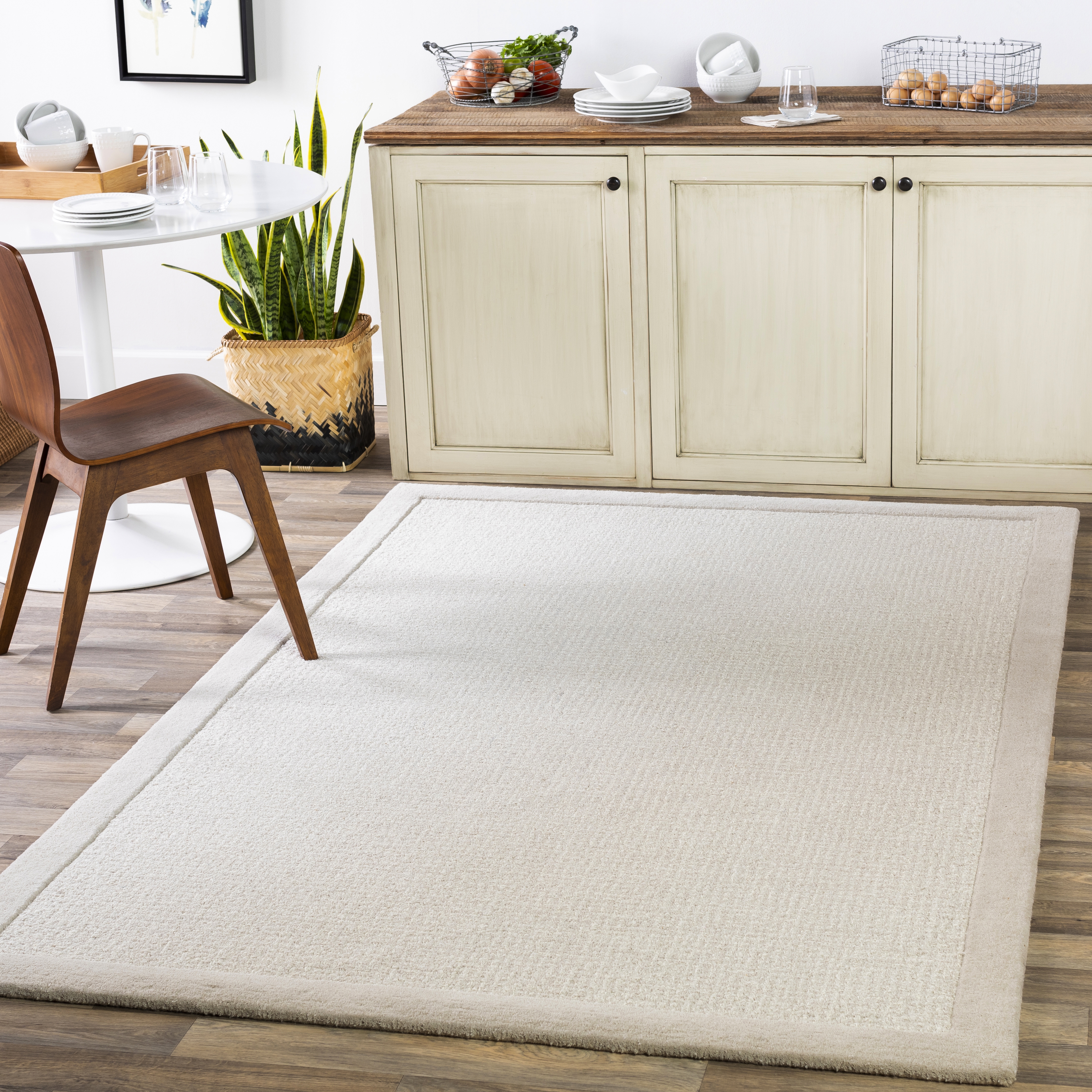 Siena Beige Indoor 9' x 12' Handmade Rug - Image 1
