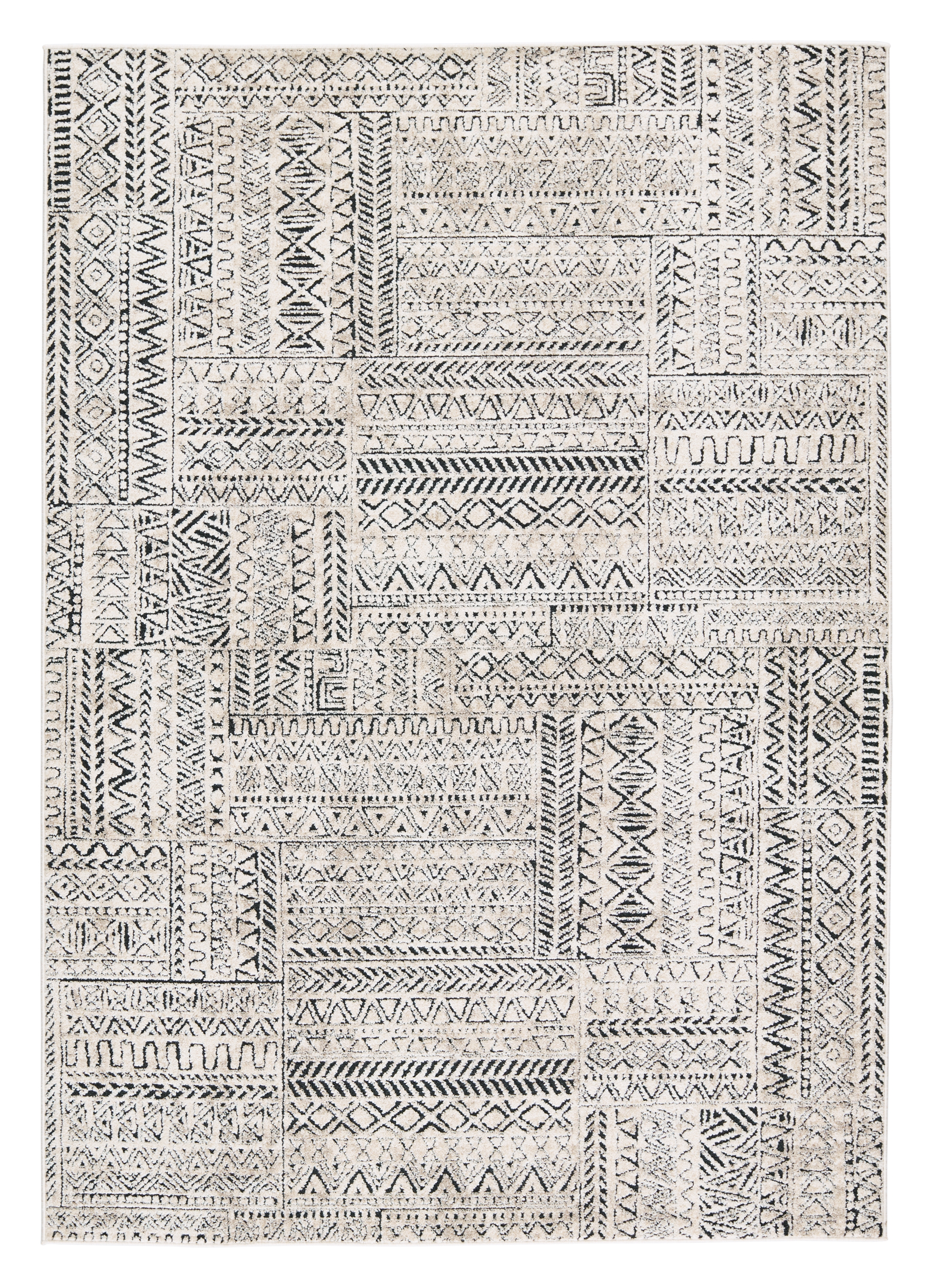 Vibe by Cyler Tribal Cream/ Black Area Rug (9'2"X13') - Image 0