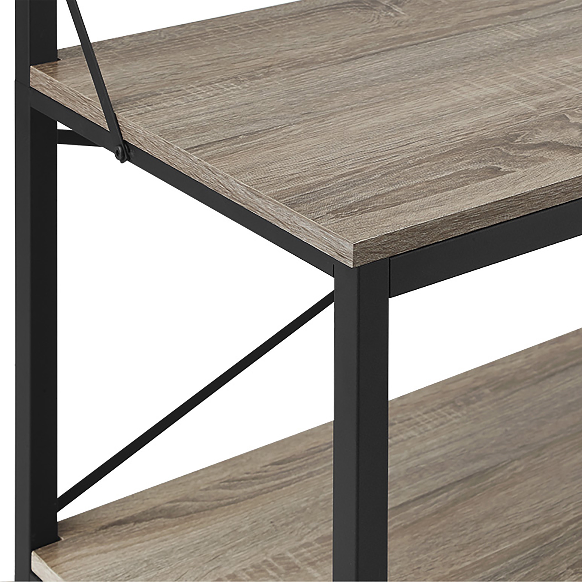 40" Rustic Wood Hall Tree - Driftwood - Image 4